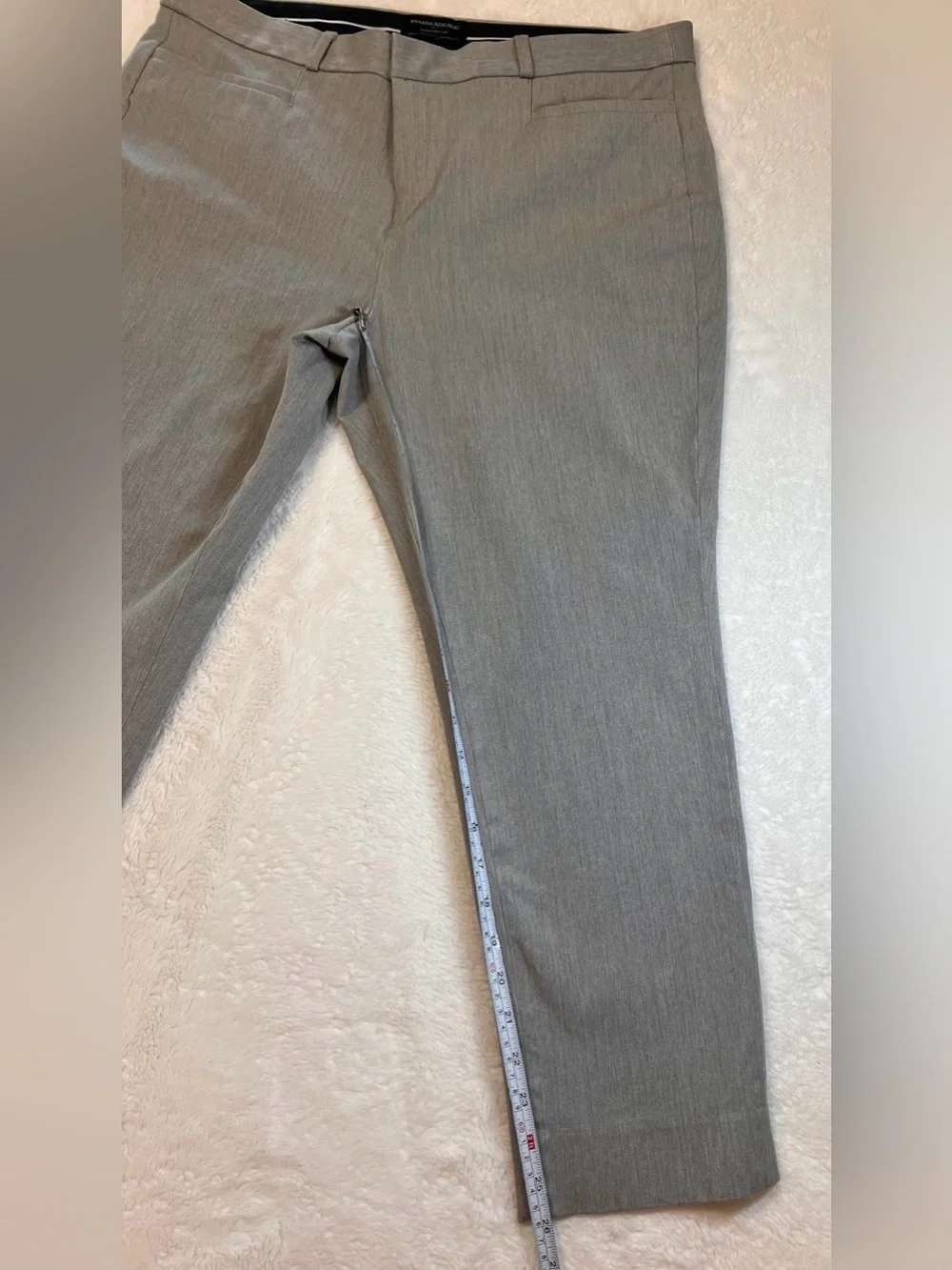 Banana Republic Men's Light Gray Dress Pants - Slim Tailored Fit
